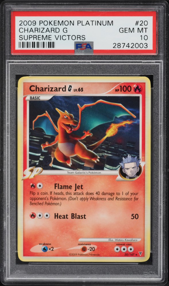 2009 Pokemon Platinum Supreme Victors Charizard G #20 PSA 10 GEM MINT