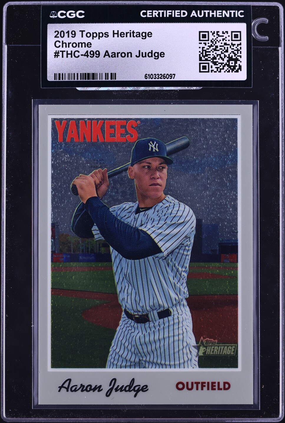 2019 Topps Chrome Heritage Aaron Judge /999 #THC-499 CGC AUTH