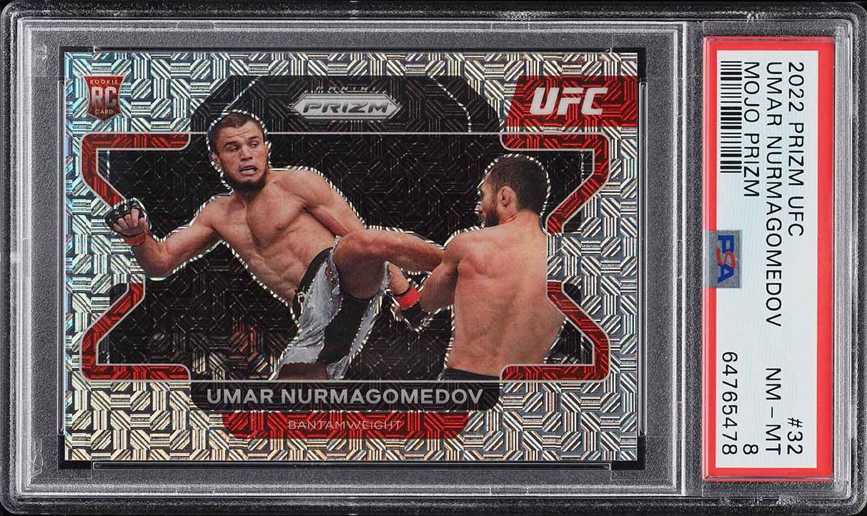 2022 Panini Prizm UFC Mojo Prizms Umar Nurmagomedov ROOKIE /25 #32 PSA 8 NM-MT