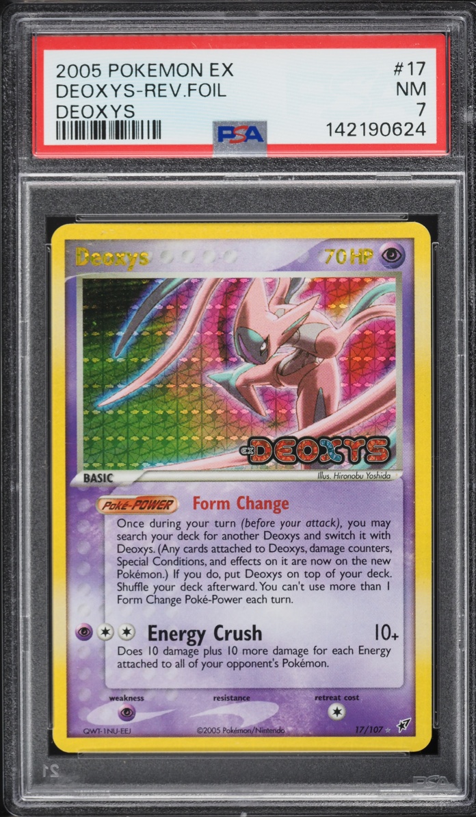 2005 Pokemon EX Reverse Holo Deoxys #17 PSA 7 NRMT