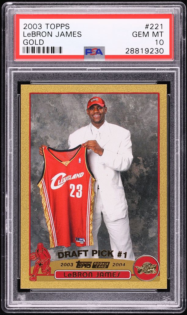 2003 Topps Gold LeBron James ROOKIE /99 #221 PSA 10 GEM MINT
