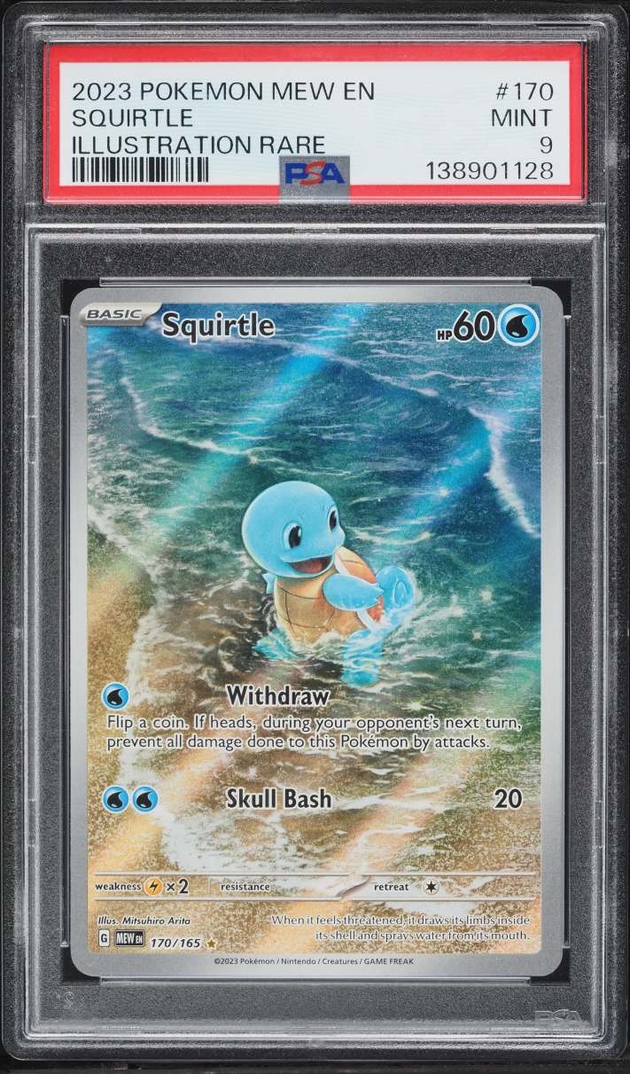2023 Pokemon Scarlet & Violet 151 IR Squirtle #170 PSA 9 MINT
