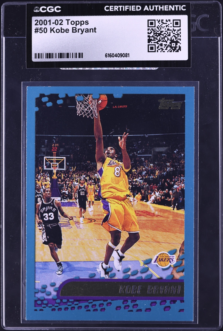 2001 Topps Basketball Kobe Bryant #50 CGC AUTH