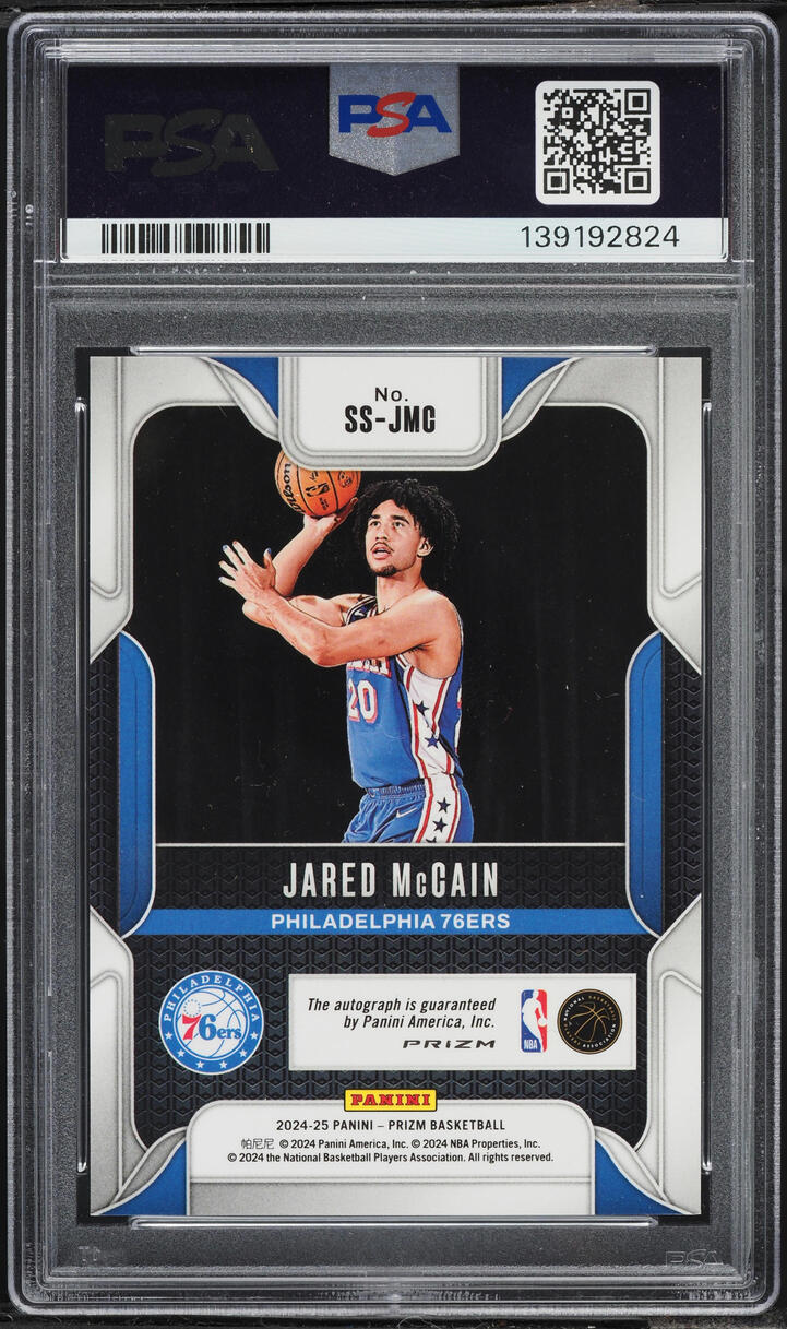 2024 Panini Prizm Sensational Choice Jared McCain ROOKIE AUTO #SS-JMC PSA 10 GEM MINT