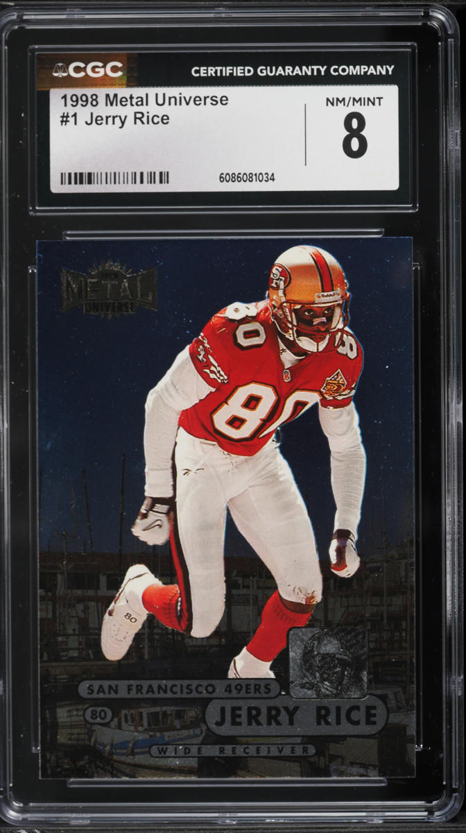 1998 Metal Universe Jerry Rice #1 CGC 8 NM-MT