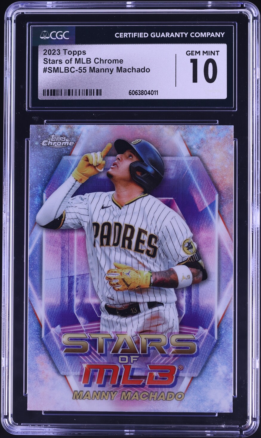 2023 Topps Chrome Stars Of MLB Manny Machado #SMLBC-55 CGC 10 GEM MINT