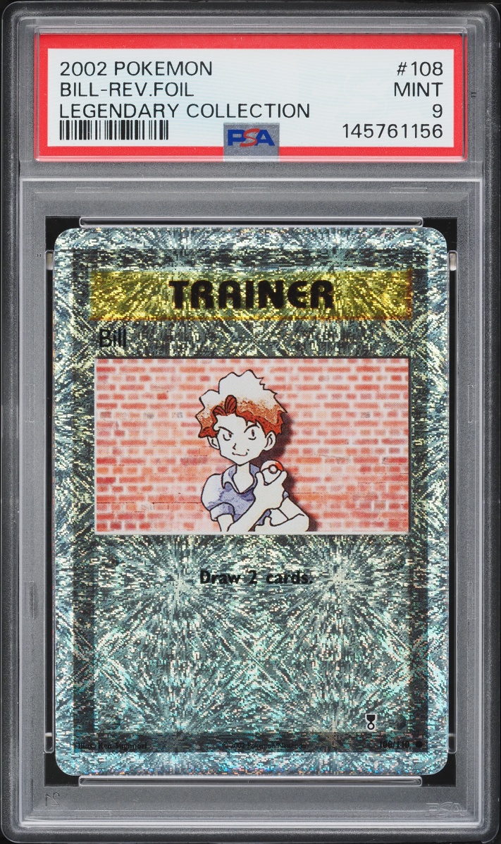 2002 Pokemon Legendary Collection Reverse Holo Bill #108 PSA 9 MINT