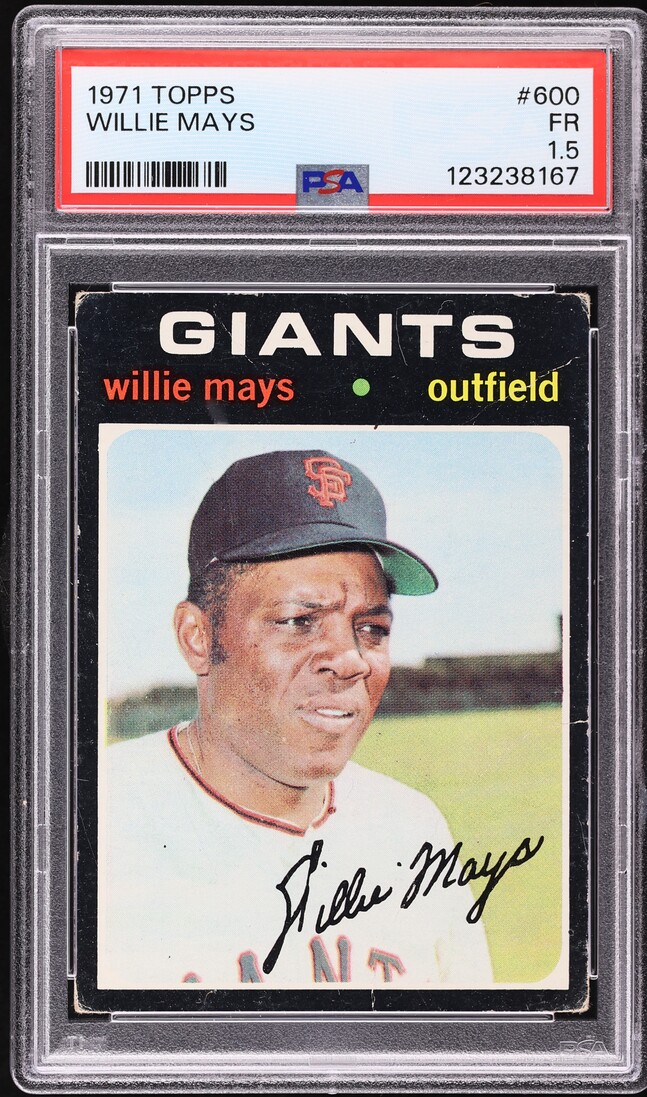 1971 Topps Willie Mays #600 PSA 1.5 FR