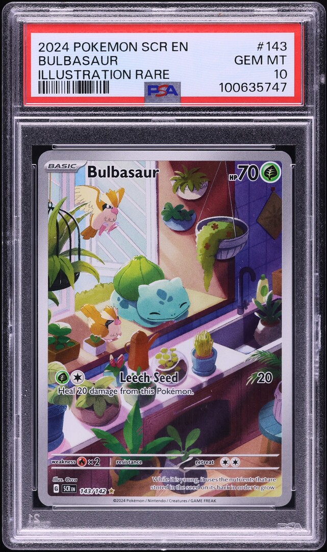 2024 Pokemon Scarlet & Violet Stellar Crown IR Bulbasaur #143 PSA 10 GEM MINT