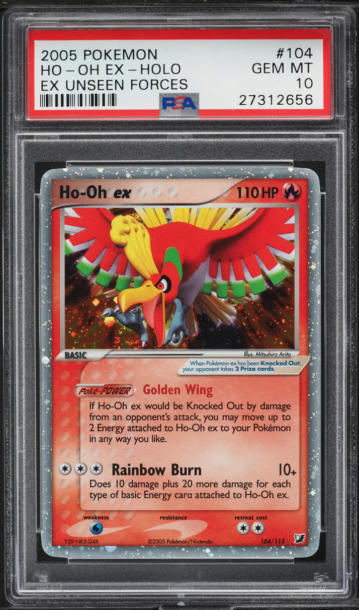 2005 Pokemon EX Unseen Forces Holo Ho-Oh ex #104 PSA 10 GEM MINT