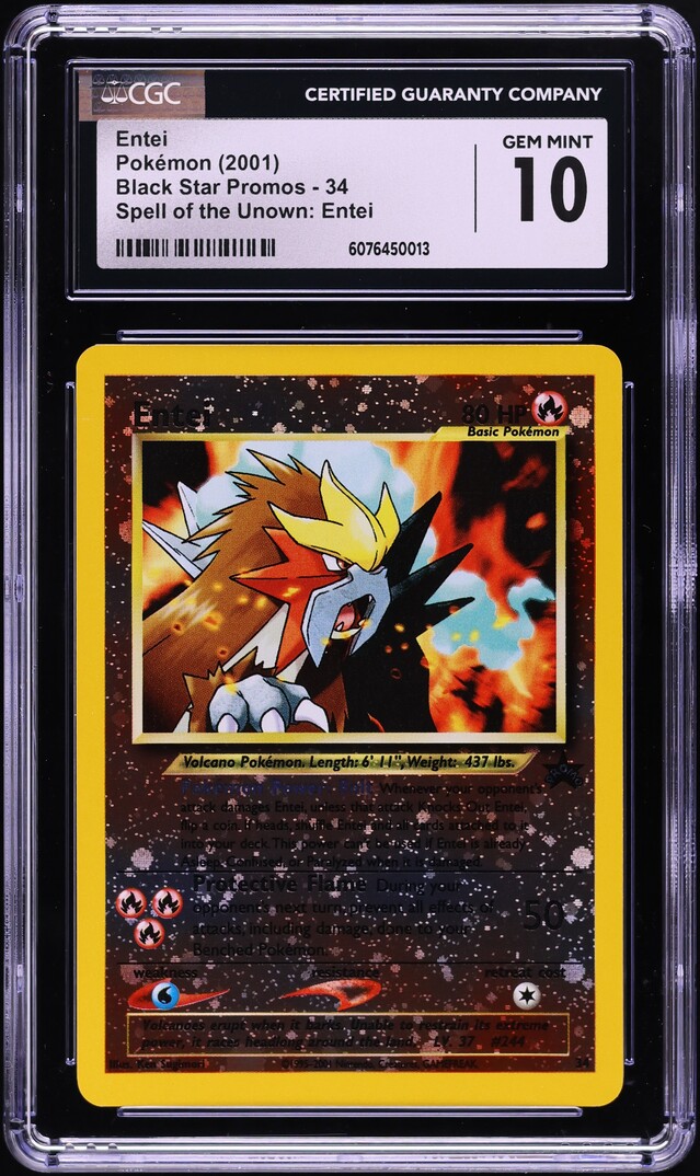 2001 Pokemon Movie 3 Promo Reverse Holo Entei #34 CGC 10 GEM MINT