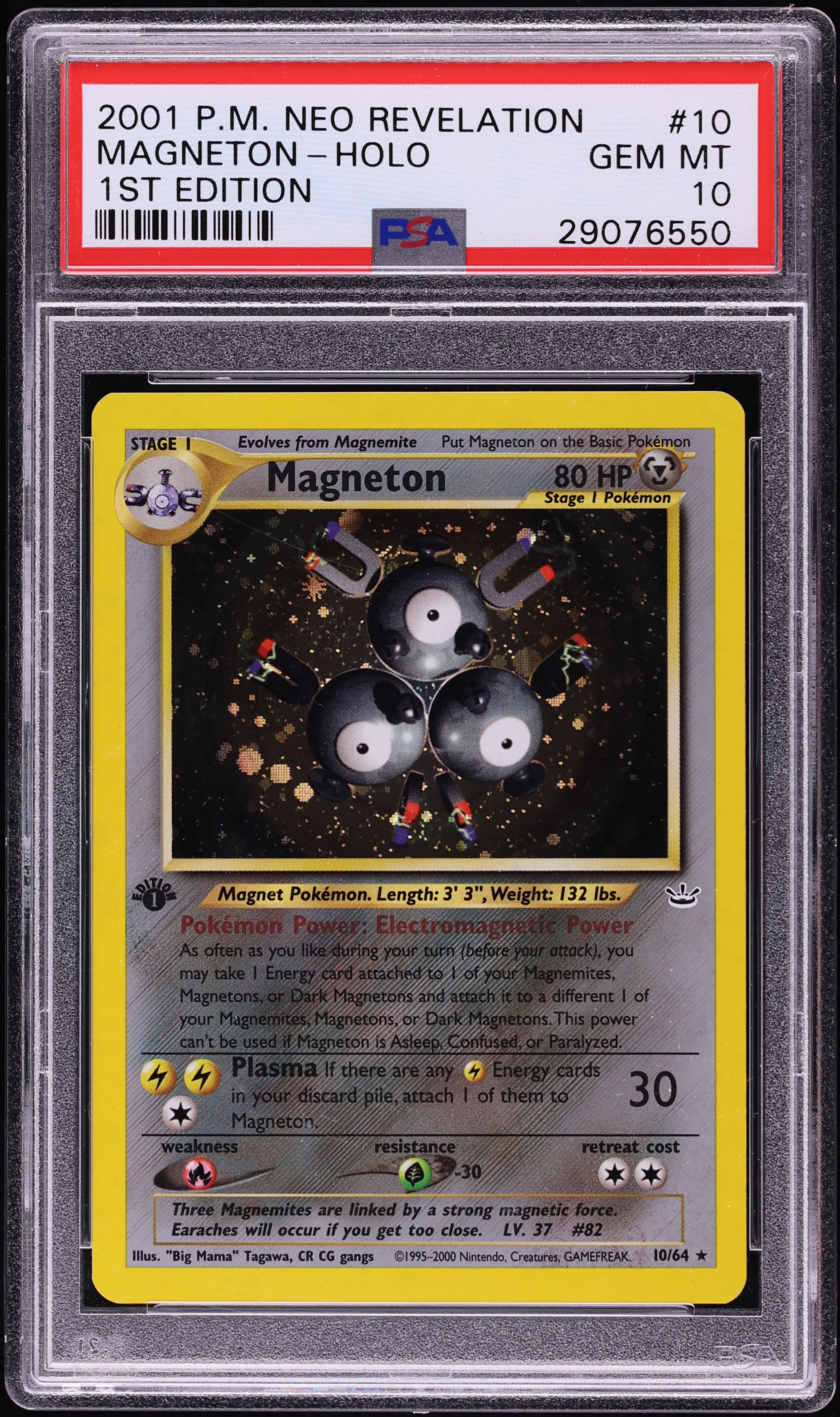 2001 Pokemon Neo Revelation 1st Edition Holo Magneton #10 PSA 10 GEM MINT