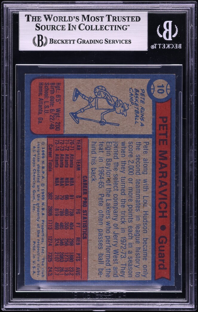 1974 Topps Pete Maravich #10 BGS 7 NRMT