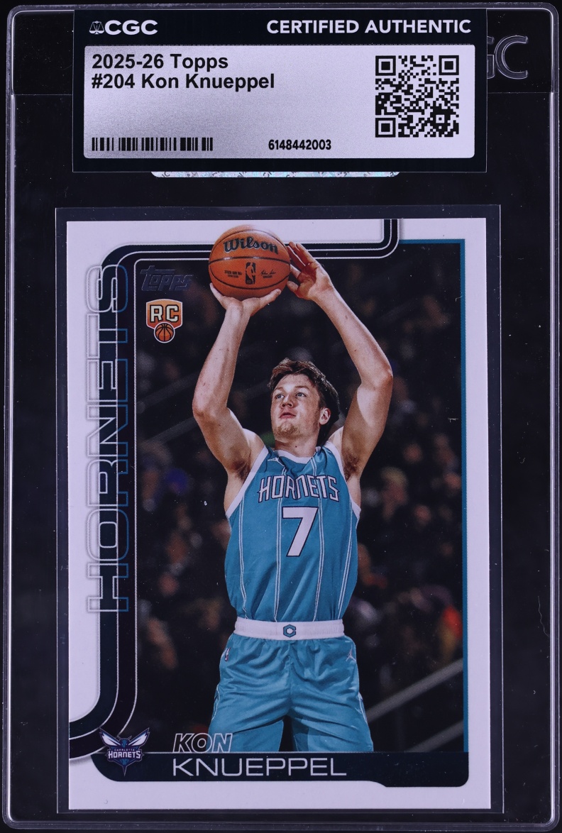 2025 Topps Basketball Kon Knueppel ROOKIE #204 CGC AUTH