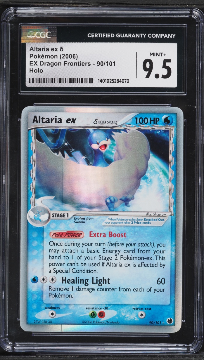 2006 Pokemon EX Dragon Frontiers Holo Altaria ex #90 CGC 9.5 MINT+