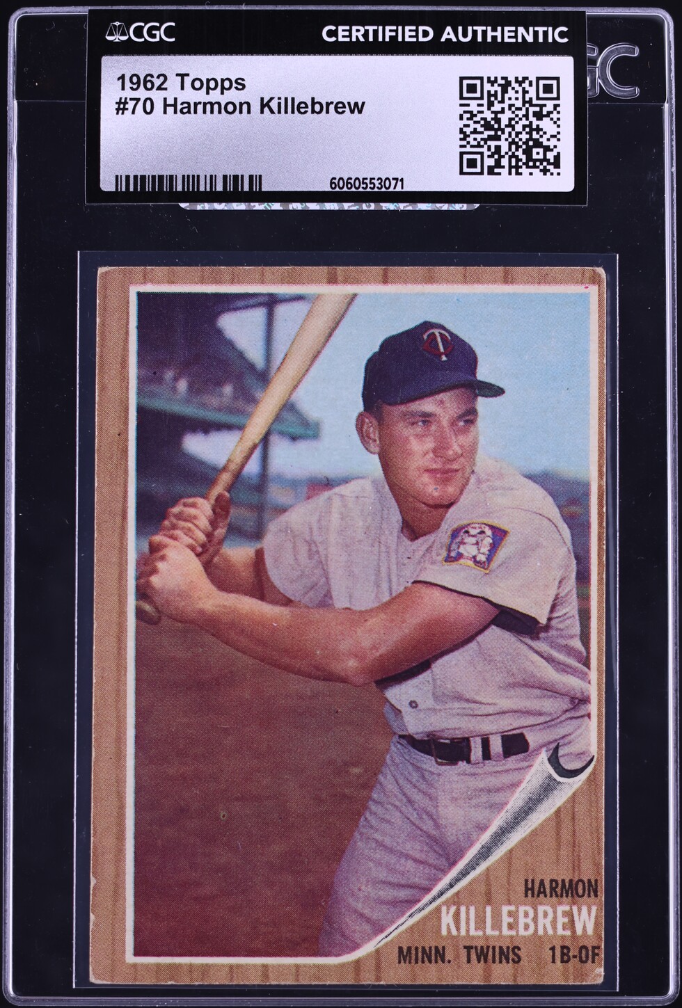 1962 Topps Harmon Killebrew #70 CGC AUTH