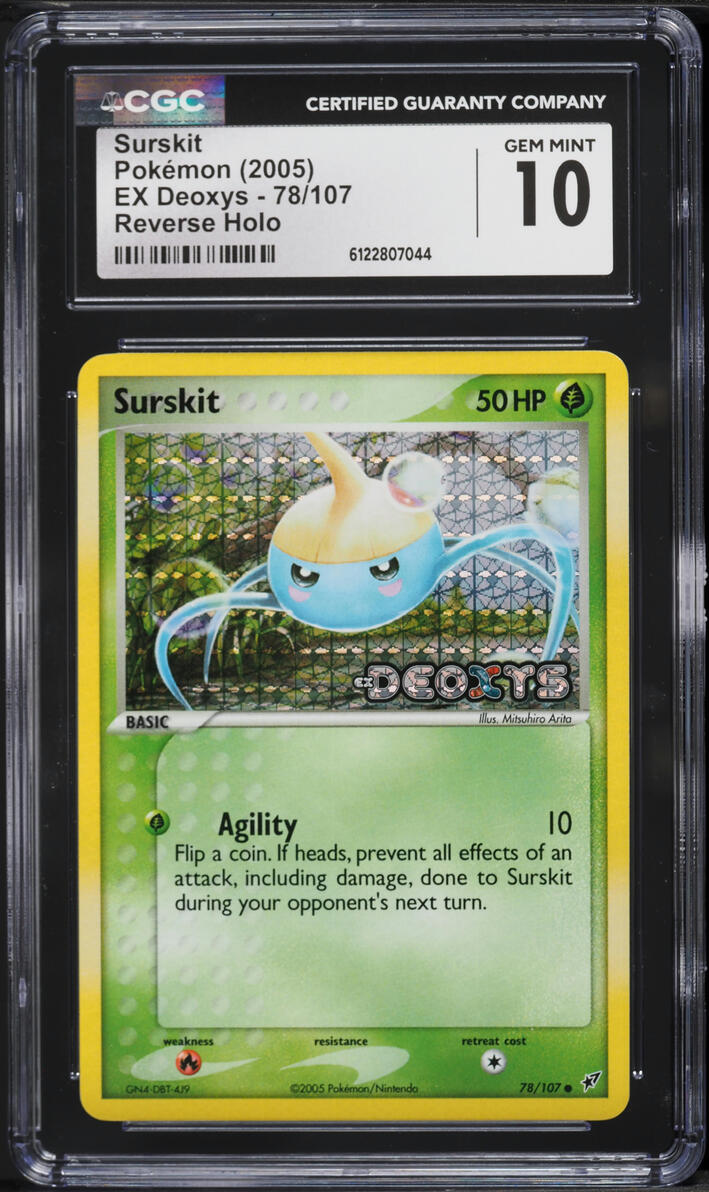 2005 Pokemon EX Deoxys Reverse Holo Surskit #78 CGC 10 GEM MINT