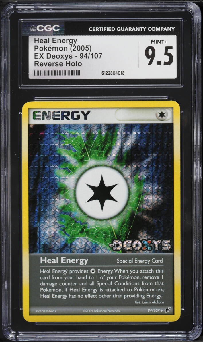 2005 Pokemon EX Deoxys Reverse Holo Heal Energy #94 CGC 9.5 MINT+