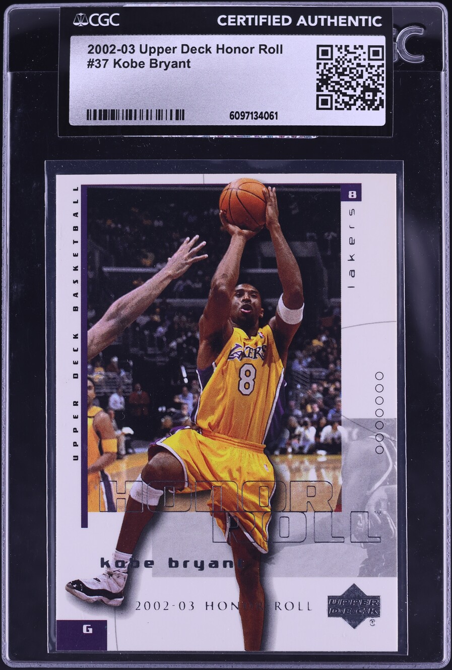 2002 Upper Deck Honor Roll Kobe Bryant #37 CGC AUTH