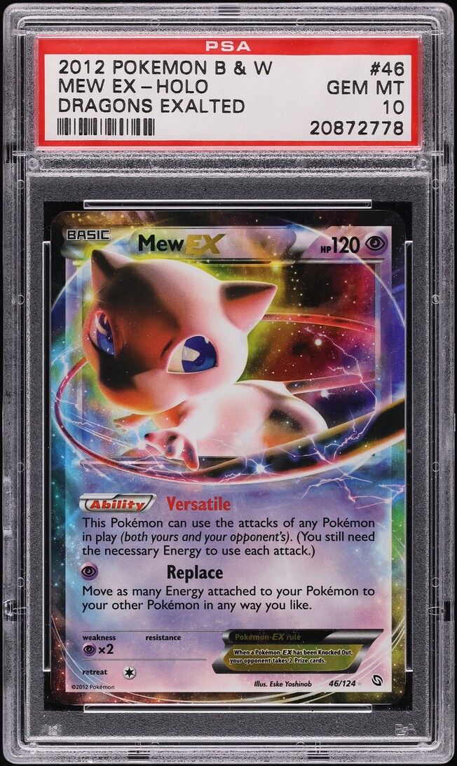 2012 Pokemon Black & White Dragons Exalted Holo Mew EX #46 PSA 10 GEM MINT