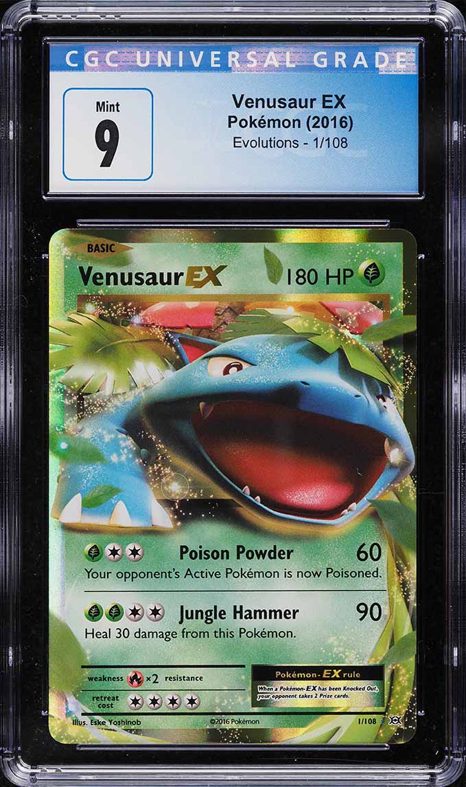 2016 Pokemon XY Evolutions Venusaur EX #1 CGC 9 MINT