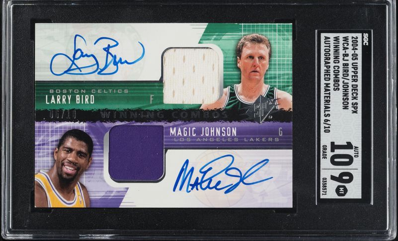 Larry Bird Julius Erving Magic Johnson AUTO PSA/DNA 10 GEM