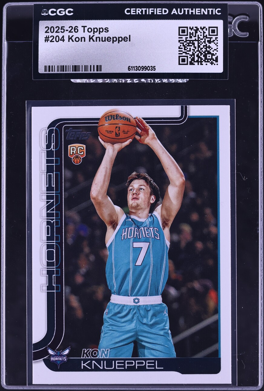 2025 Topps Basketball Kon Knueppel ROOKIE #204 CGC AUTH