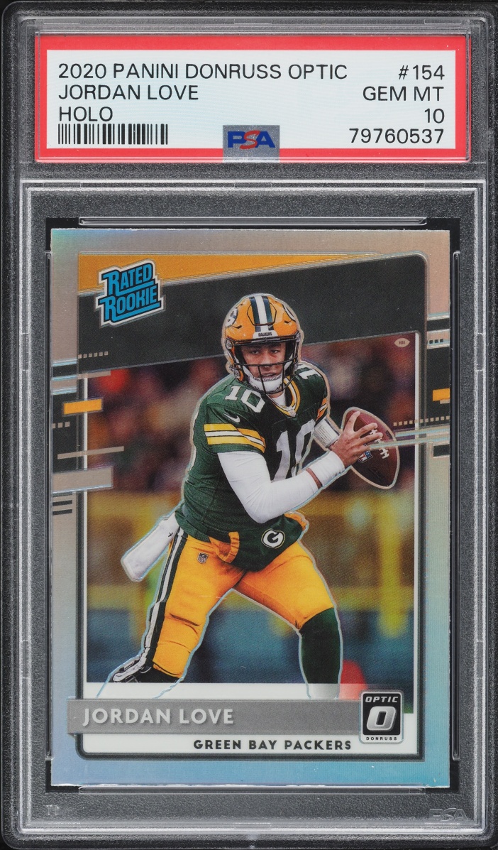 2020 Donruss Optic Holo Jordan Love ROOKIE #154 PSA 10 GEM MINT