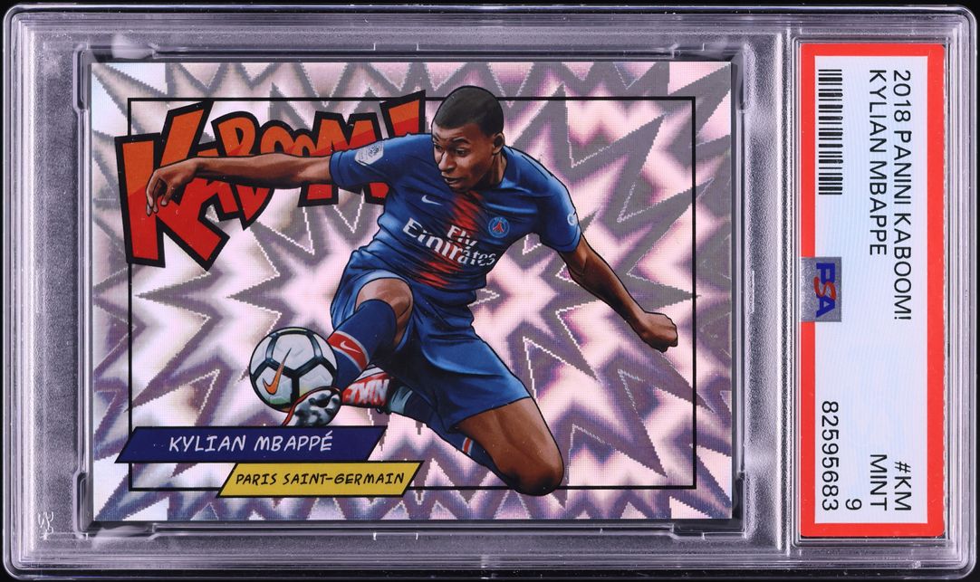2018 Panini Kaboom! Kylian Mbappe ROOKIE #K-KM PSA 9 MINT
