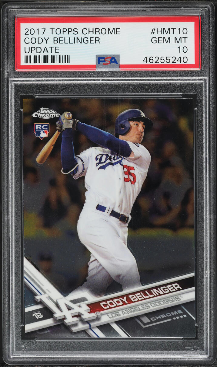 2017 Topps Chrome Update Cody Bellinger ROOKIE #HMT10 PSA 10 GEM MINT