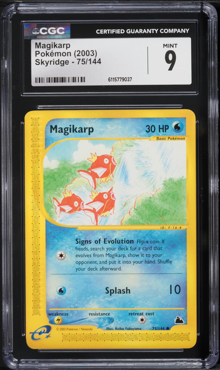 2003 Pokemon Skyridge Magikarp #75 CGC 9 MINT