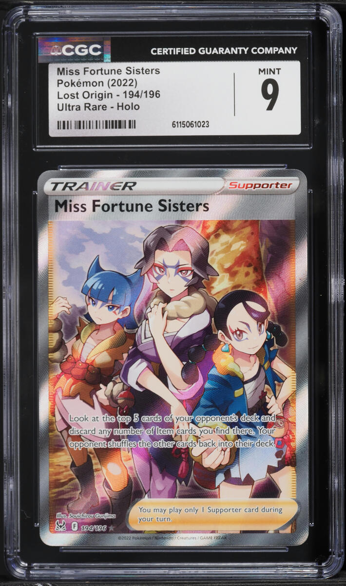 2022 Pokemon Sword & Shield Lost Origin Full Art Miss Fortune Sisters #194 CGC 9 MINT