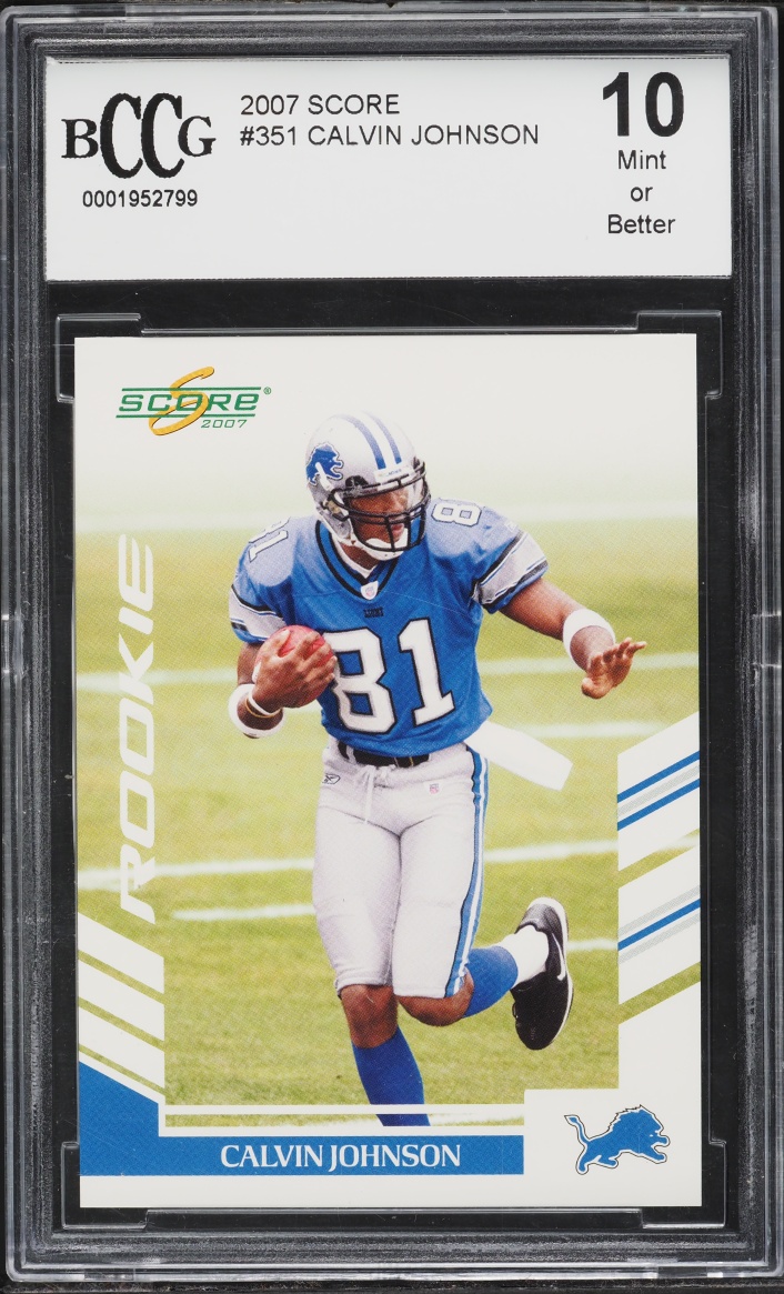 2007 Score Football Calvin Johnson ROOKIE #351 BCCG 10
