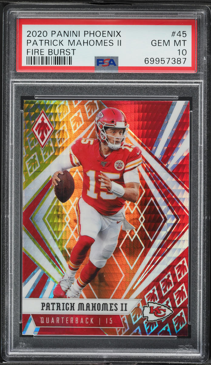 2020 Panini Phoenix Fire Burst Patrick Mahomes II #45 PSA 10 GEM MINT