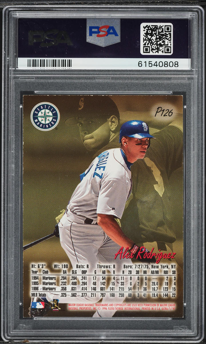 1997 Ultra Platinum Medallion Alex Rodriguez #P126 PSA 7 NRMT
