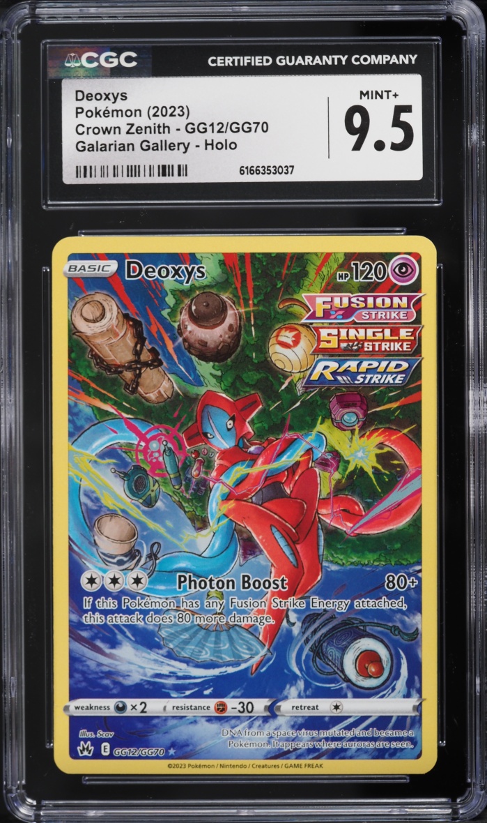 2023 Pokemon Sword & Shield Crown Zenith Galarian Gallery Alt Art Deoxys #GG12 CGC 9.5 MINT+