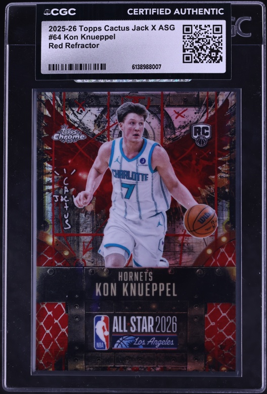 2025 Topps Chrome Cactus Jack X ASG Red Refractor Kon Knueppel 