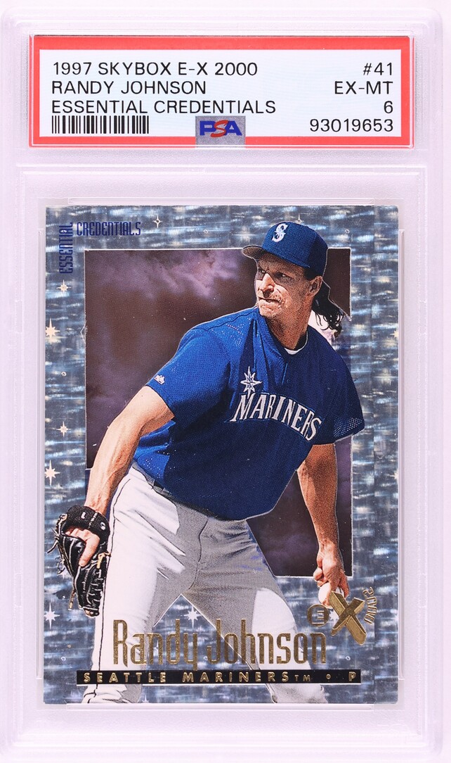 1997 Skybox E-X2000 Essential Credentials Randy Johnson /99 #41 PSA 6 EXMT - Photo 1