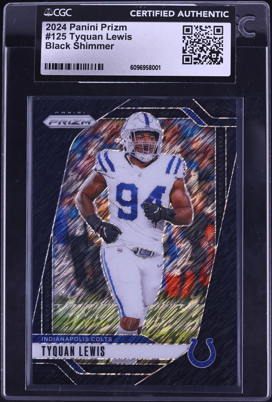 2024 Panini Prizm Black Shimmer Tyquan Lewis 1/1 #125 CGC AUTH