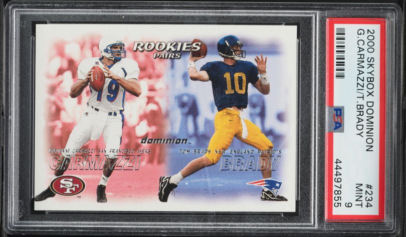 2000 Skybox Dominion Tom Brady ROOKIE #234 PSA 7 NRMT on Fanatics