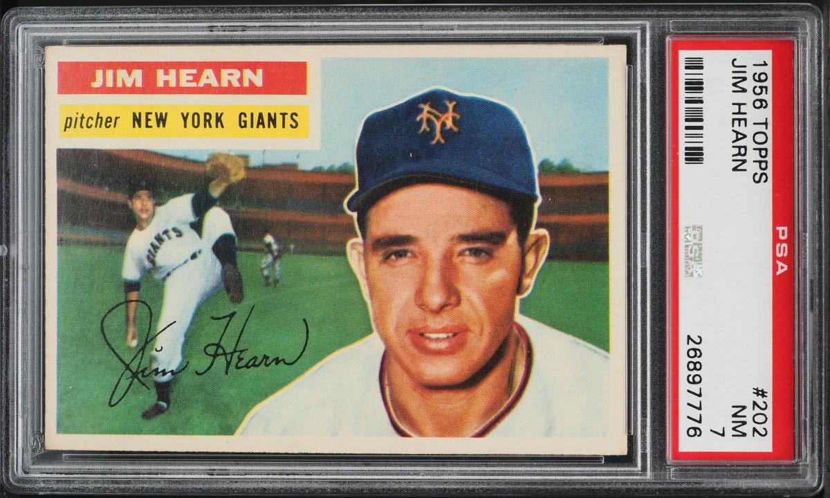 1956 Topps Jim Hearn #202 PSA 7 NRMT