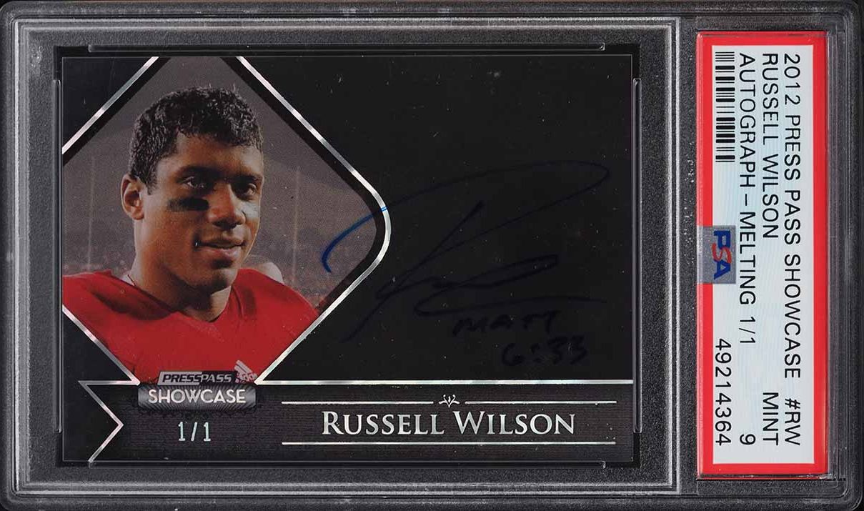 2012 Finest Refractor Russell Wilson ROOKIE RC PATCH AUTO /250