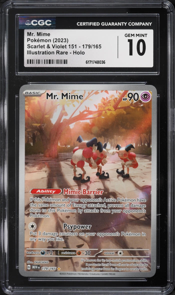 2023 Pokemon Scarlet & Violet 151 IR Mr. Mime #179 CGC 10 GEM MINT