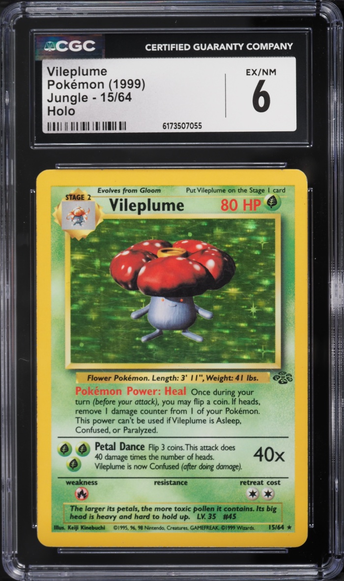 1999 Pokemon Jungle Holo Vileplume #15 CGC 6 EXMT