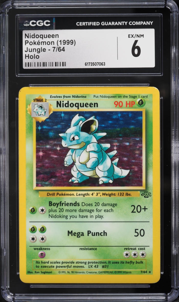 1999 Pokemon Jungle Holo Nidoqueen #7 CGC 6 EXMT