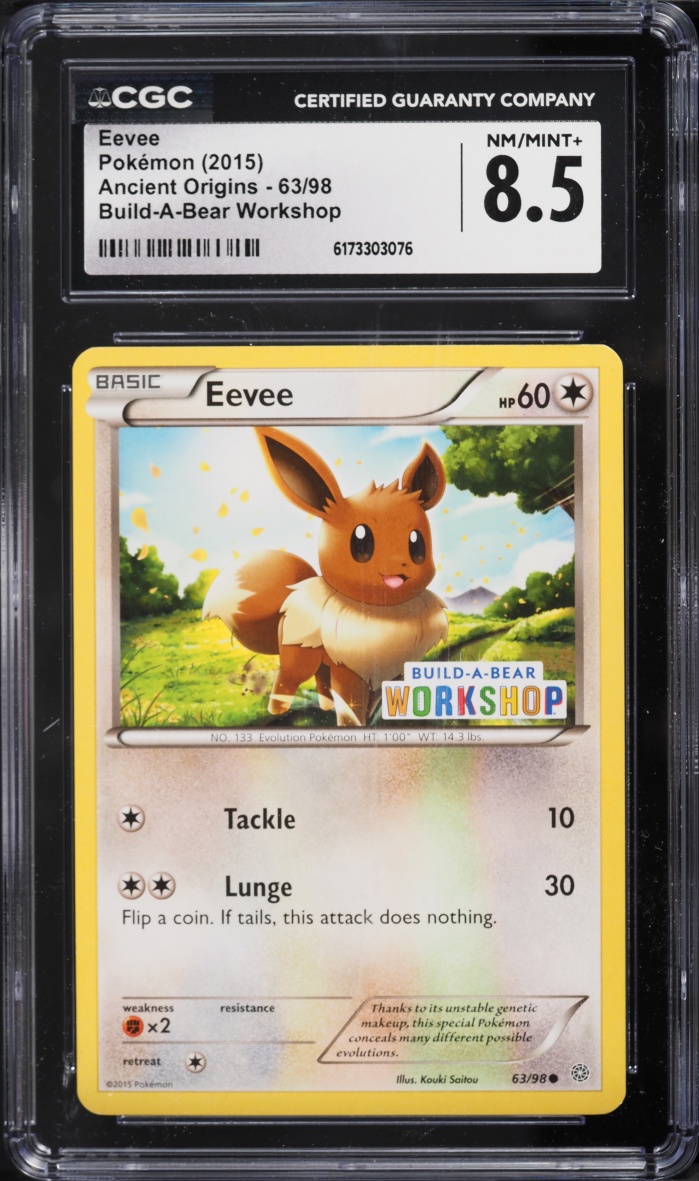 2015 Pokemon XY Ancient Origins Build-A-Bear Workshop Eevee #63 CGC 8.5 NM-MT+