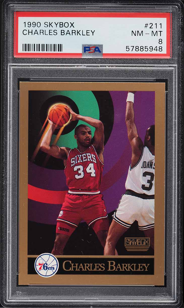 1990 Skybox Basketball Charles Barkley #211 PSA 8 NM-MT