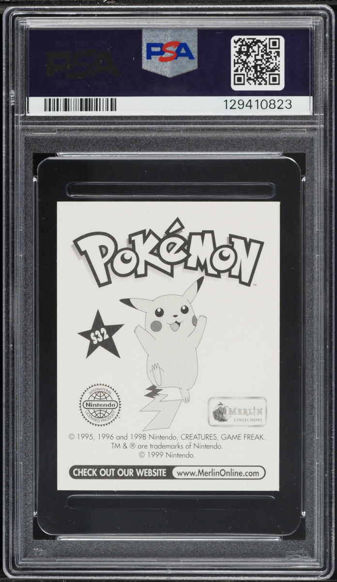 1999 Merlin Pokemon Stickers Prism Jenny #S32 PSA 8 NM-MT