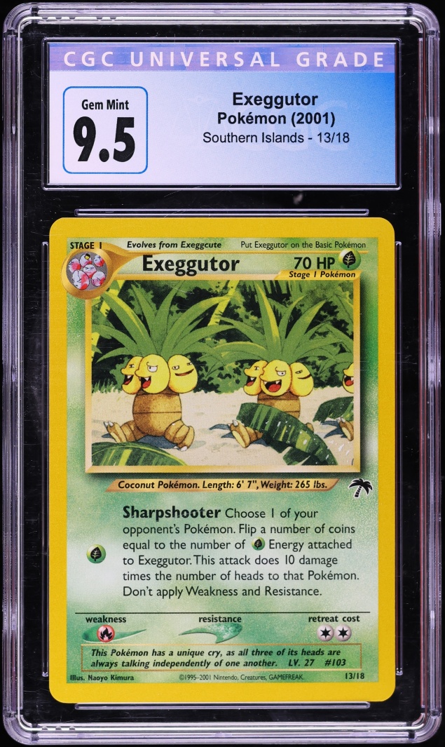 2001 Pokemon Southern Islands Exeggutor #13 CGC 9.5 GEM MINT