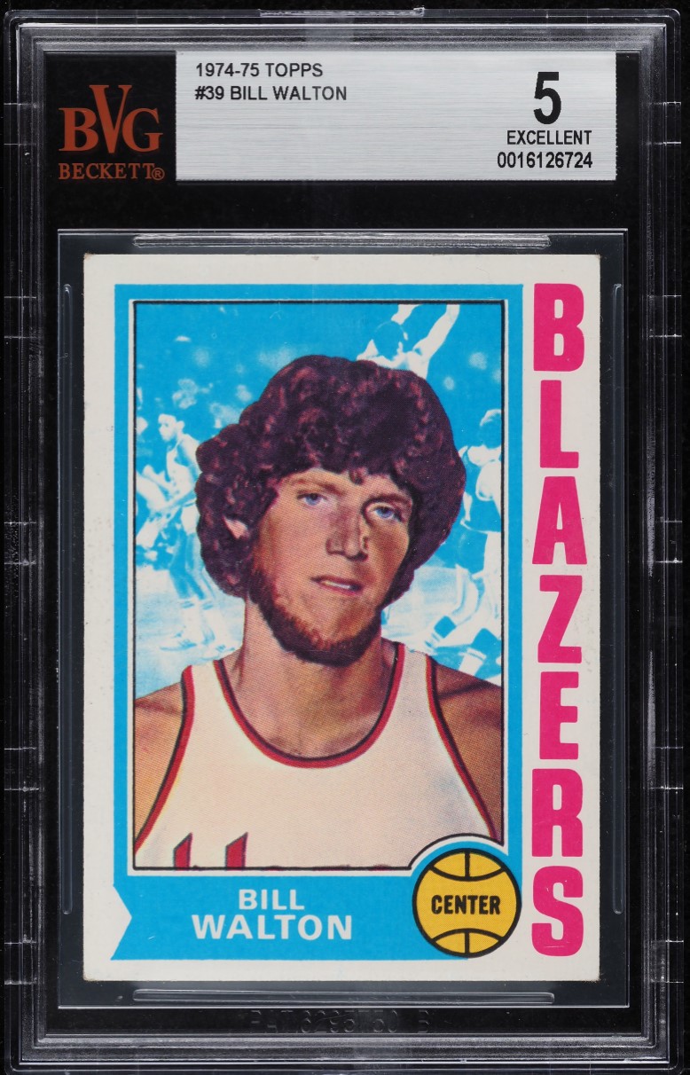 1974 Topps Basketball Bill Walton ROOKIE #39 BVG 5 EX